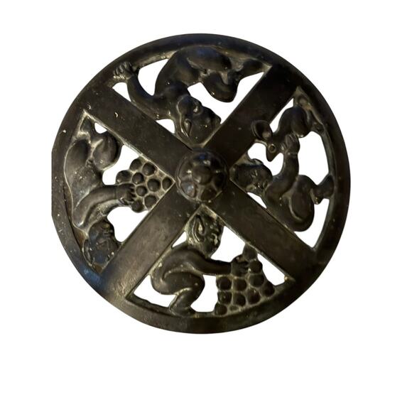 Baby Satyrs Rare Bronze and Alabaster Art Deco Bowl from Denmark - Picture 5 of 11